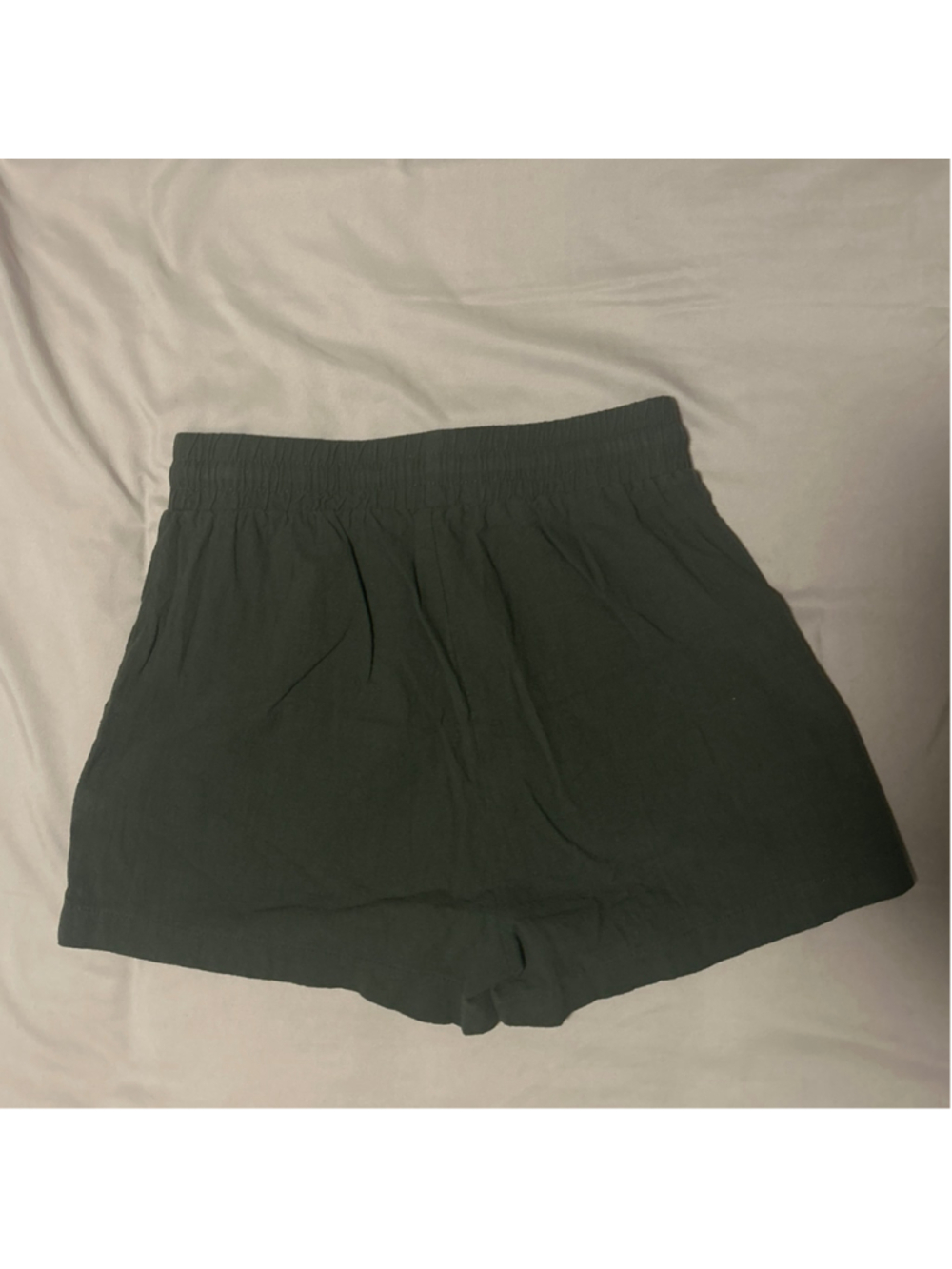 Women's Unbranded Cotton Olive High Waist Shorts Size S - Picture 4 of 4